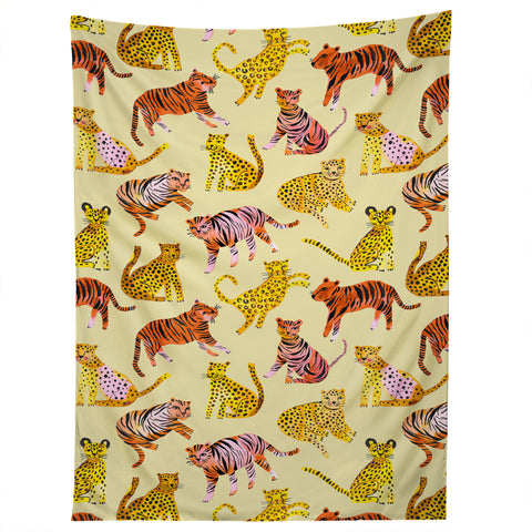 Ninola Design Safari Tigers Leopards Savanna Tapestry