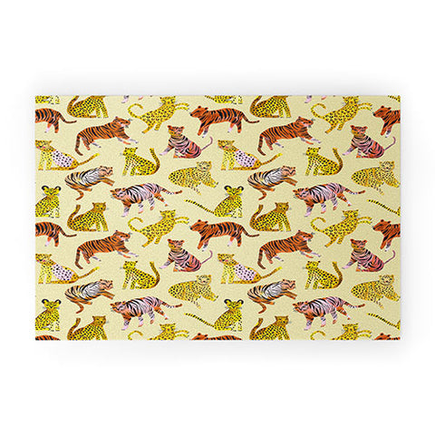 Ninola Design Safari Tigers Leopards Savanna Welcome Mat