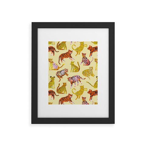Ninola Design Safari Tigers Leopards Savanna Framed Art Print