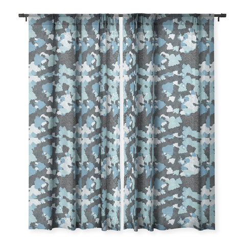 Ninola Design Sea foam Blue Sheer Window Curtain