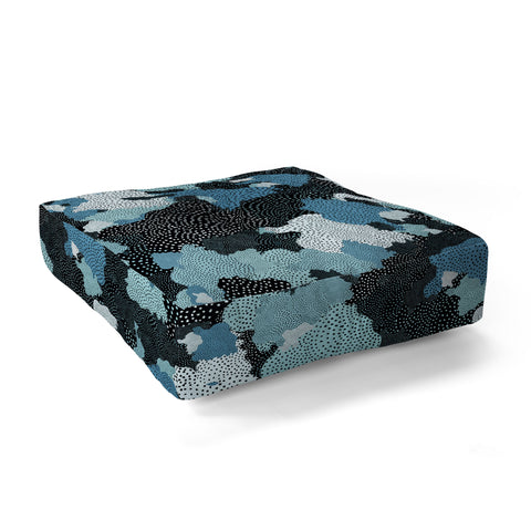 Ninola Design Sea foam Blue Floor Pillow Square