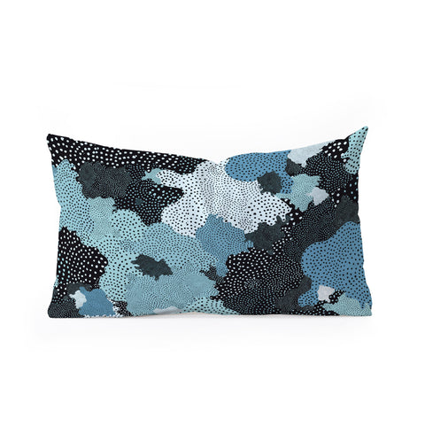 Ninola Design Sea foam Blue Oblong Throw Pillow
