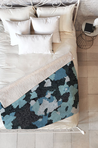 Ninola Design Sea foam Blue Fleece Throw Blanket