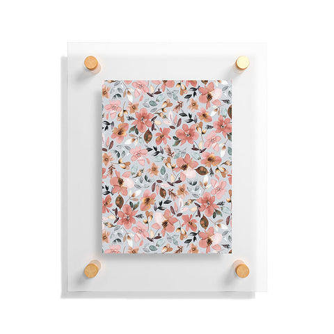 Ninola Design Serenity flowers Blue Romance Floating Acrylic Print