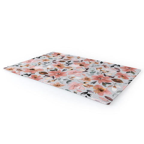 Ninola Design Serenity flowers Blue Romance Area Rug