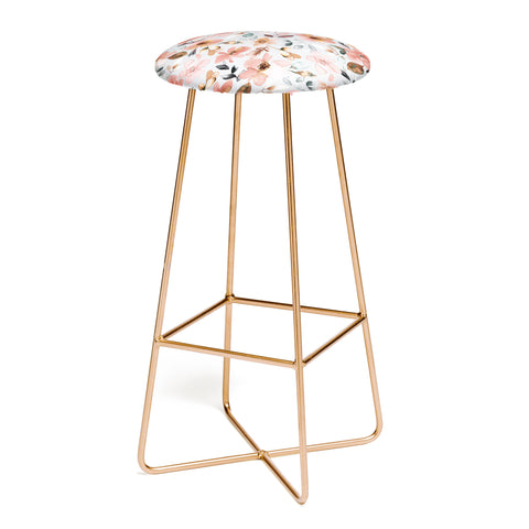 Ninola Design Serenity flowers Blue Romance Bar Stool