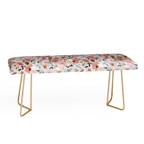 Ninola Design Serenity flowers Blue Romance Bench