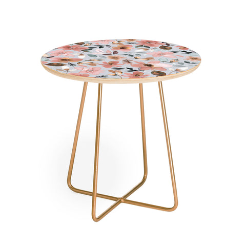 Ninola Design Serenity flowers Blue Romance Round Side Table