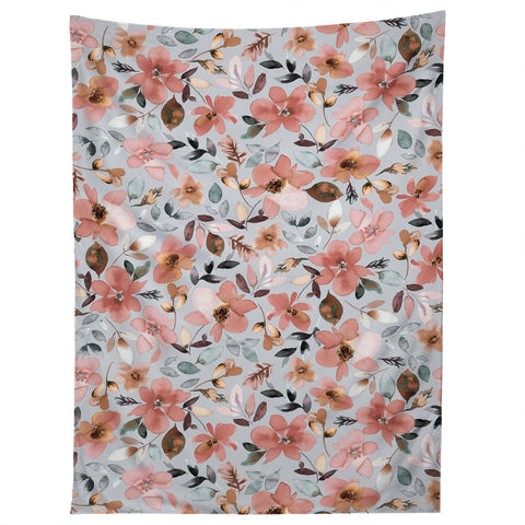 Ninola Design Serenity flowers Blue Romance Tapestry