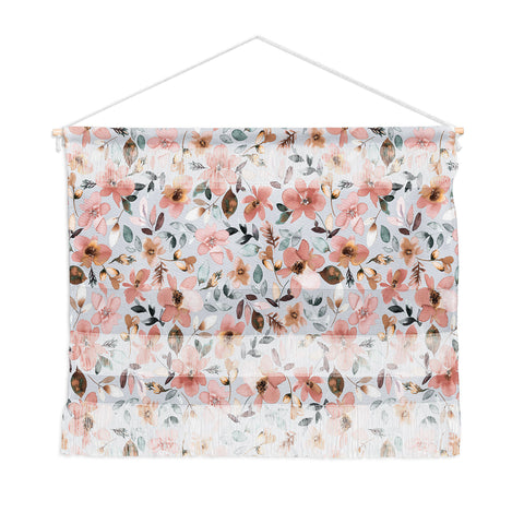 Ninola Design Serenity flowers Blue Romance Wall Hanging Landscape