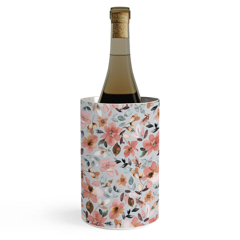 Ninola Design Serenity flowers Blue Romance Wine Chiller