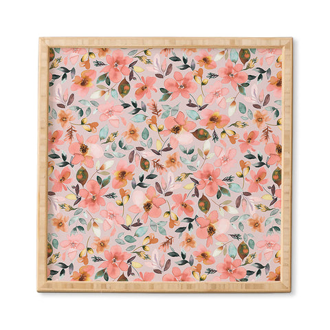 Ninola Design Serenity flowers Pink Romance Framed Wall Art