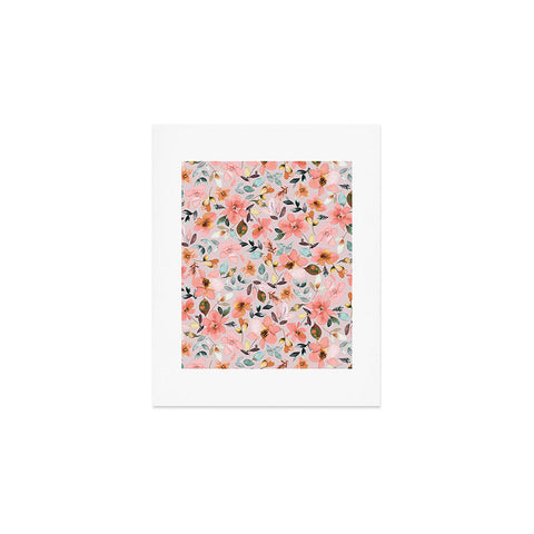 Ninola Design Serenity flowers Pink Romance Art Print