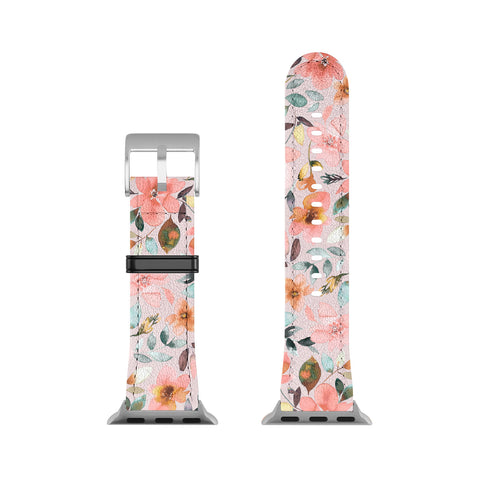Ninola Design Serenity flowers Pink Romance Apple Watch Band