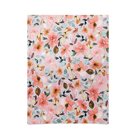 Ninola Design Serenity flowers Pink Romance Poster