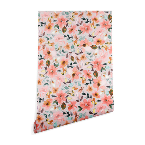 Ninola Design Serenity flowers Pink Romance Wallpaper