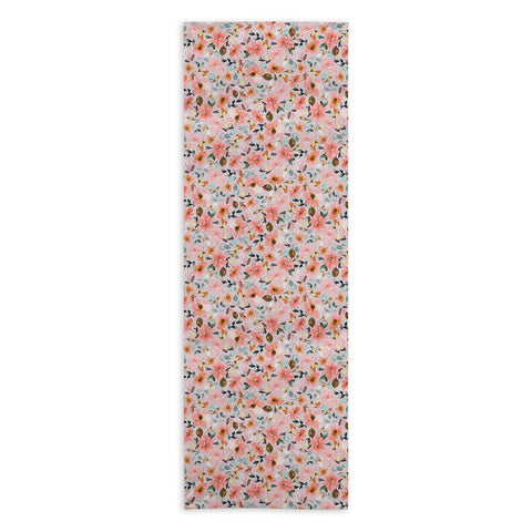 Ninola Design Serenity flowers Pink Romance Yoga Towel
