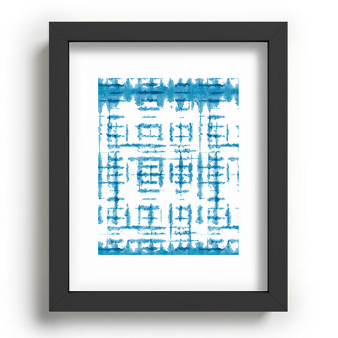 Ninola Design Shibori Checks Stripes Recessed Framing Rectangle