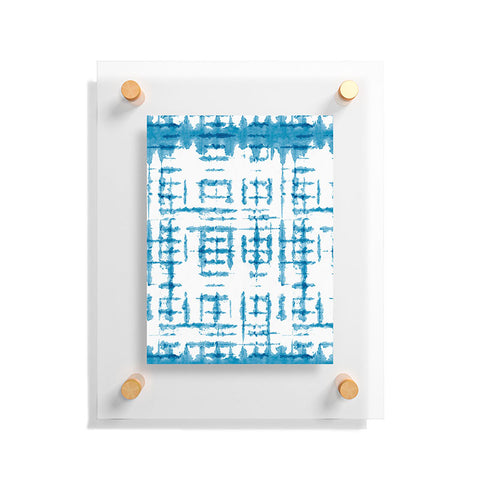 Ninola Design Shibori Checks Stripes Floating Acrylic Print