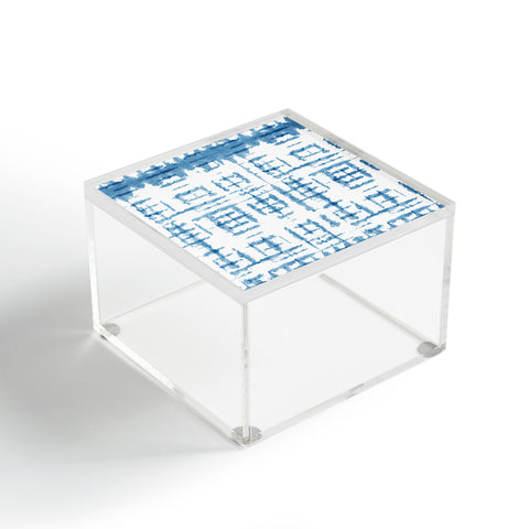 Ninola Design Shibori Checks Stripes Acrylic Box
