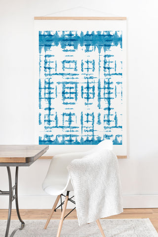 Ninola Design Shibori Checks Stripes Art Print And Hanger