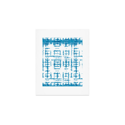 Ninola Design Shibori Checks Stripes Art Print