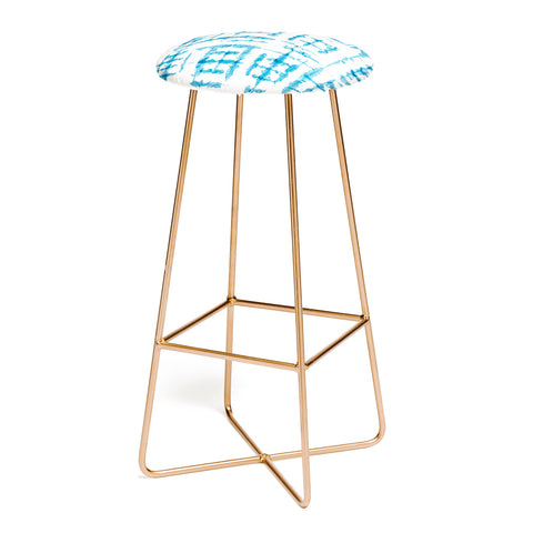 Ninola Design Shibori Checks Stripes Bar Stool