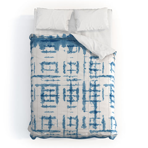 Ninola Design Shibori Checks Stripes Comforter