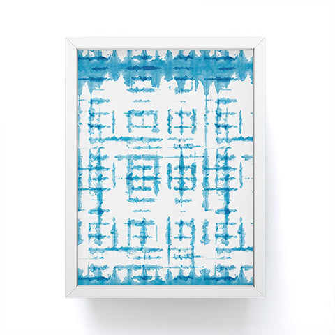 Ninola Design Shibori Checks Stripes Framed Mini Art Print