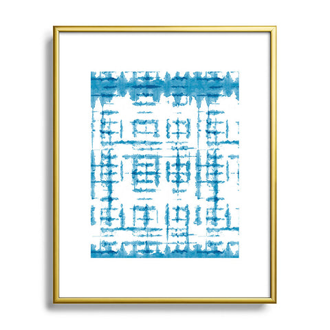 Ninola Design Shibori Checks Stripes Metal Framed Art Print