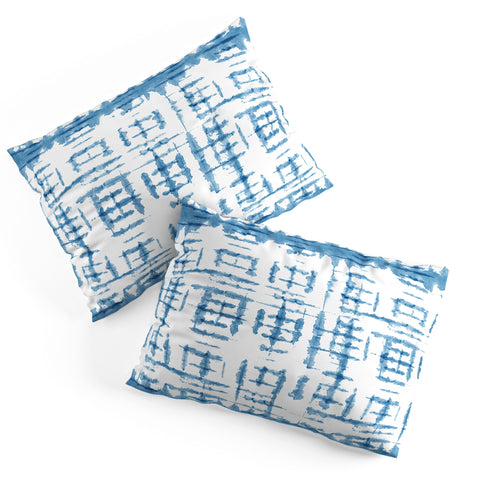 Ninola Design Shibori Checks Stripes Pillow Shams