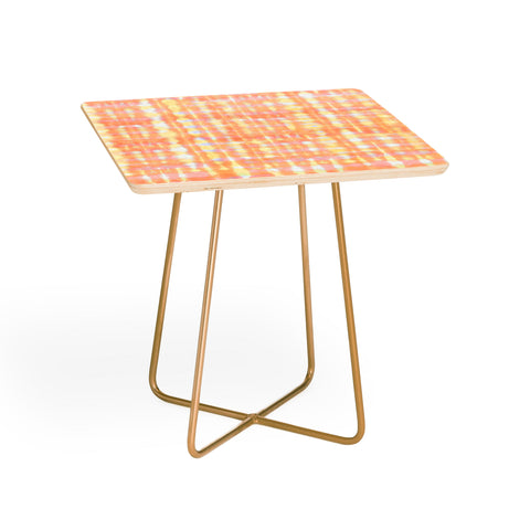 Ninola Design Shibori Plaids Checks Summer Side Table