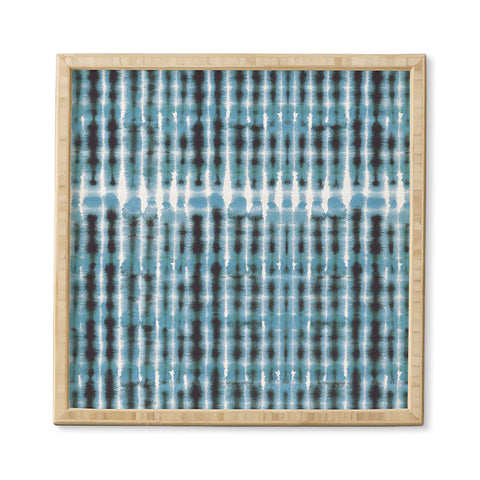Ninola Design Shibori Plaids Stripes Framed Wall Art
