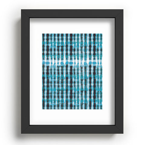 Ninola Design Shibori Plaids Stripes Recessed Framing Rectangle