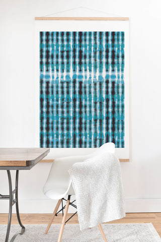 Ninola Design Shibori Plaids Stripes Art Print And Hanger
