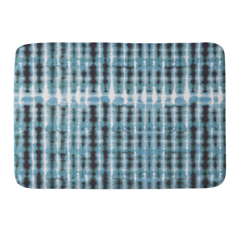 Ninola Design Shibori Plaids Stripes Memory Foam Bath Mat