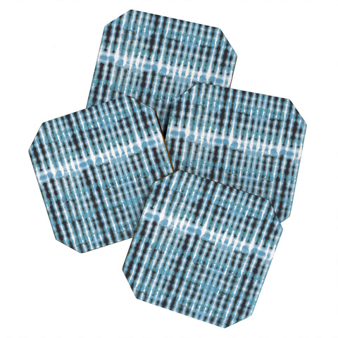 Ninola Design Shibori Plaids Stripes Coaster Set