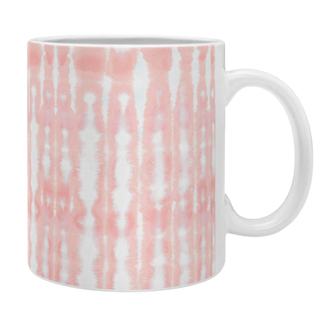 Ninola Design Shibori Plaids Stripes Coral Coffee Mug