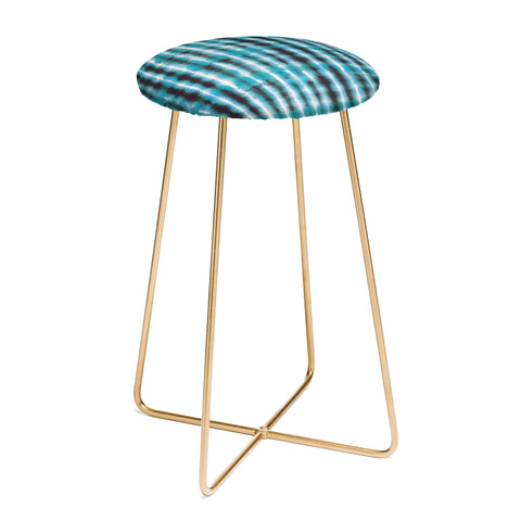 Ninola Design Shibori Plaids Stripes Counter Stool