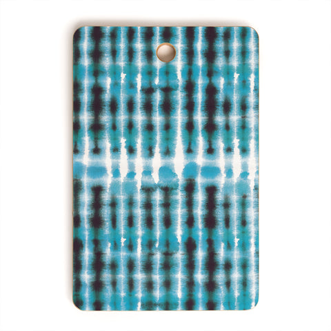 Ninola Design Shibori Plaids Stripes Cutting Board Rectangle