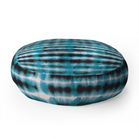 Ninola Design Shibori Plaids Stripes Floor Pillow Round