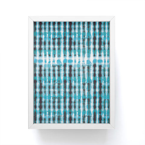Ninola Design Shibori Plaids Stripes Framed Mini Art Print