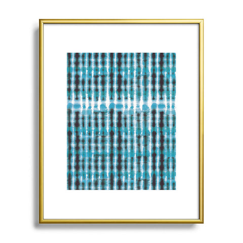 Ninola Design Shibori Plaids Stripes Metal Framed Art Print