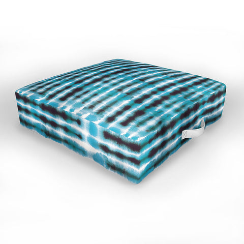 Ninola Design Shibori Plaids Stripes Outdoor Floor Cushion