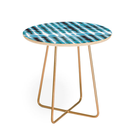 Ninola Design Shibori Plaids Stripes Round Side Table