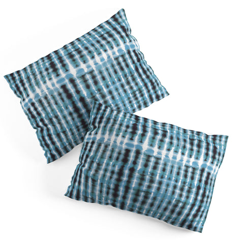 Ninola Design Shibori Plaids Stripes Pillow Shams