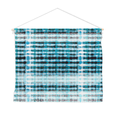 Ninola Design Shibori Plaids Stripes Wall Hanging Landscape