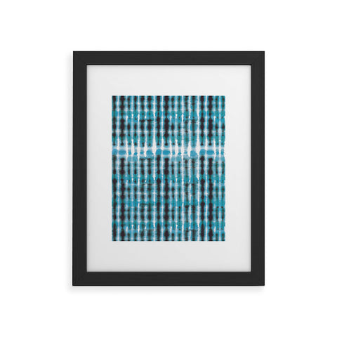 Ninola Design Shibori Plaids Stripes Framed Art Print