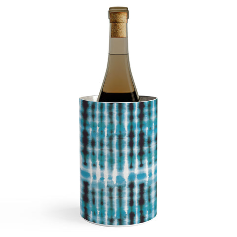 Ninola Design Shibori Plaids Stripes Wine Chiller