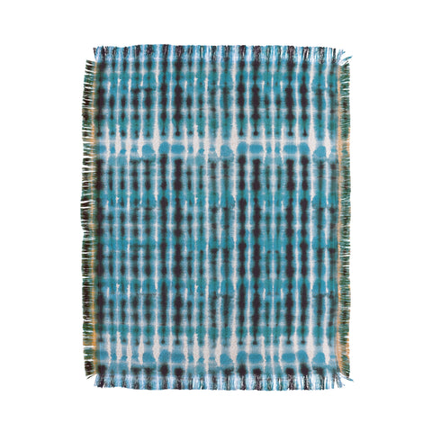 Ninola Design Shibori Plaids Stripes Throw Blanket